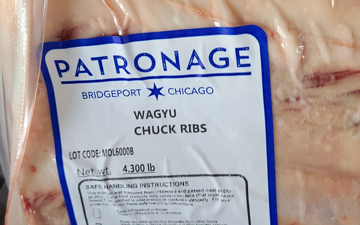 Chuck ribs, 4.3 lb